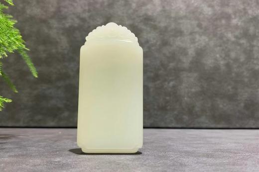 【御珠宫坊·传承系列】羊脂白玉子料无事牌 商品图5