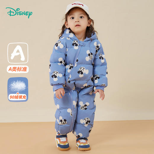 迪士尼秋冬新款防风保暖连体服男宝宝哈衣爬服234L959
 商品图1
