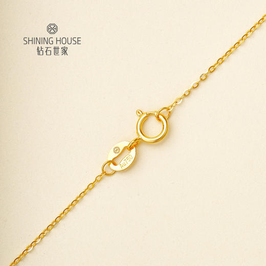 【时尚K金】钻石世家18K金项链 十字链 闪O链 肖邦链 18k金链 素链 （40-45CM可调节，约0.7克~1克） 商品图3