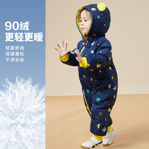 迪士尼童装男童星空米奇羽绒服连体衣冬装加厚保暖可爱哈衣234L960
 商品图2