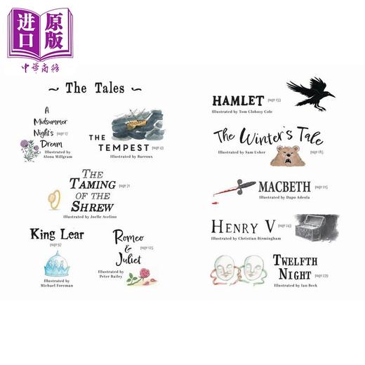【中商原版】莎士比亚故事集 10位绘者插画版Michael Morpurgos Tales from Shakespeare 英文原版进口 儿童经典故事小初文学 商品图1