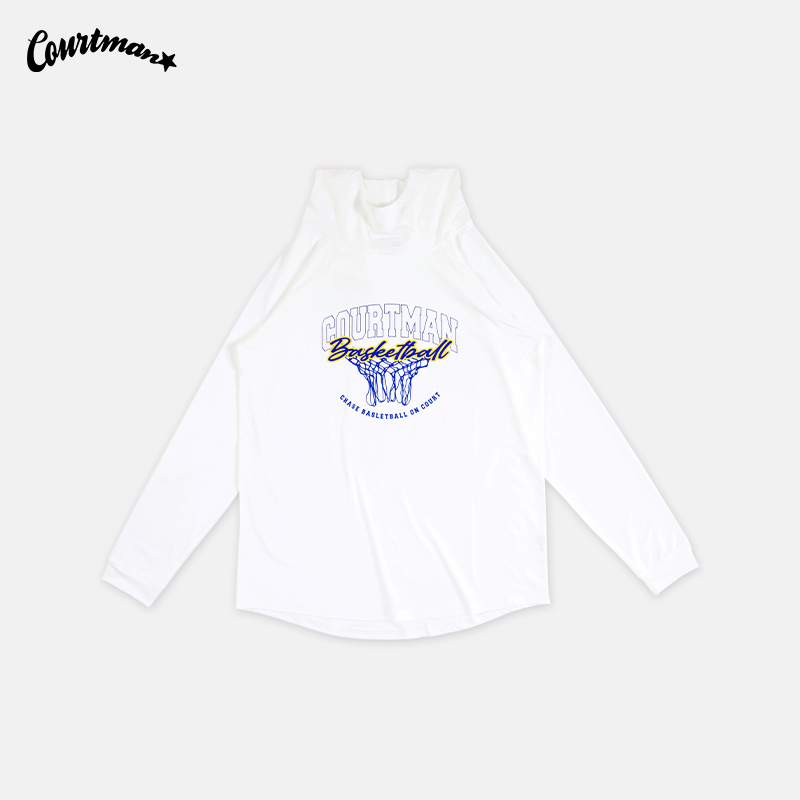 【福利大放送】COURTMAN野球帝字母印花连帽速干长袖投篮服B款