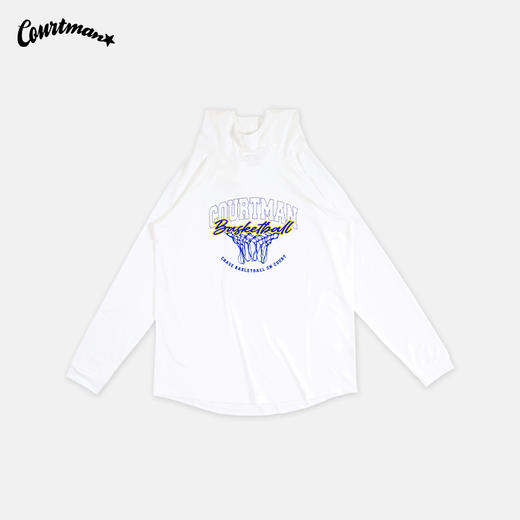 【福利大放送】COURTMAN野球帝字母印花连帽速干长袖投篮服B款 商品图0