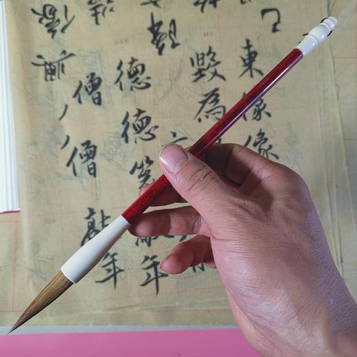 殷红狼毫 玉白兼毫，（免费刻字）好用不分叉 商品图2