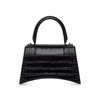 BALENCIAGA 巴黎世家 女士 HOURGLASS 鳄鱼纹压纹小号手提包 黑色 593546 1LRGM 1000 商品缩略图2