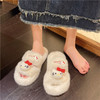 2023年秋冬季，网红一字带毛拖女，热卖爆款！时尚外出仙女风，厚底舒适，演绎潮流新潮！ 商品缩略图3