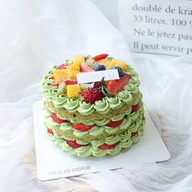 裸蛋糕系列｜ 抹茶草莓裸蛋糕