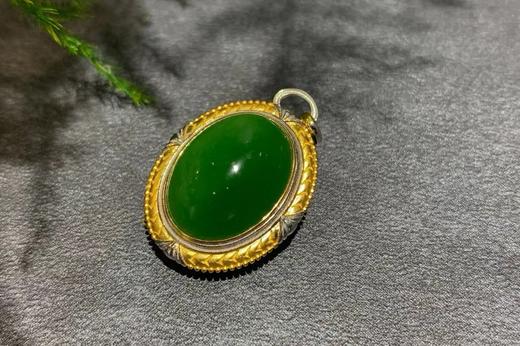 【御珠宫坊】金镶碧玉吊坠 商品图1