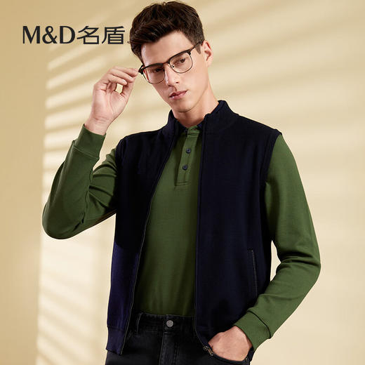 【商场同款】MD名盾针织背心男士秋冬新款拉链无袖保暖外套24554 商品图0