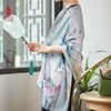 SAINTJOY/上久楷女式真丝披肩 合乐连年·灰绿色 PJS20002 商品缩略图1