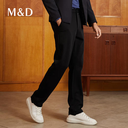 MD名盾四面弹休闲裤男秋冬新款商务休闲中青年修身直筒长裤12580 商品图2