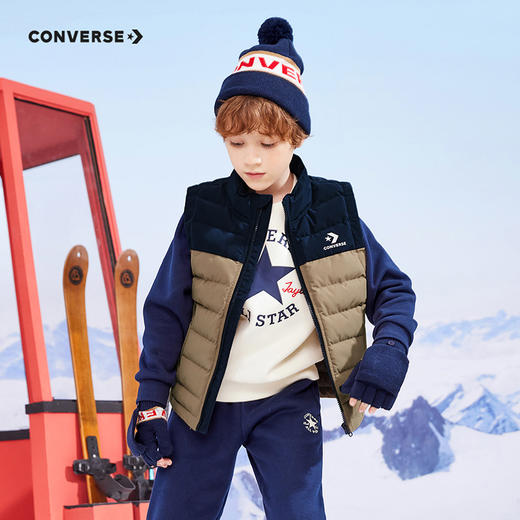 CONVERSE 冬 大童小童 儿童童装羽绒马甲 CNVN-VE-F354 商品图7