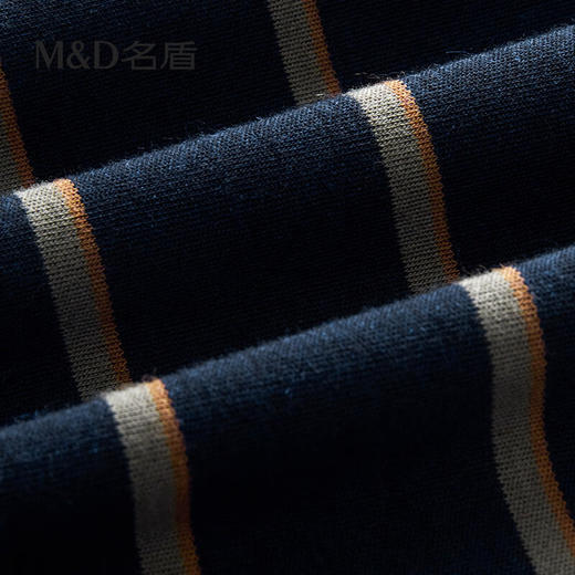 【名盾】MD名盾男士POLO衫秋冬新款商务休闲条纹翻领长袖11577 商品图3