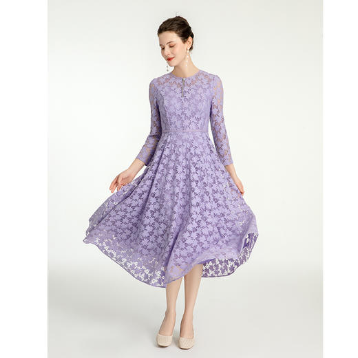 司歌蕾丝连衣裙优雅显瘦A881090 商品图0