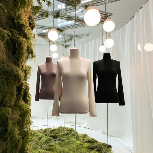 断码~柜上699！内家椰油美肤美雅碧恒温发热打底衫女 柔润不干燥百搭高领保暖柔软亲肤上衣内搭 商品图5