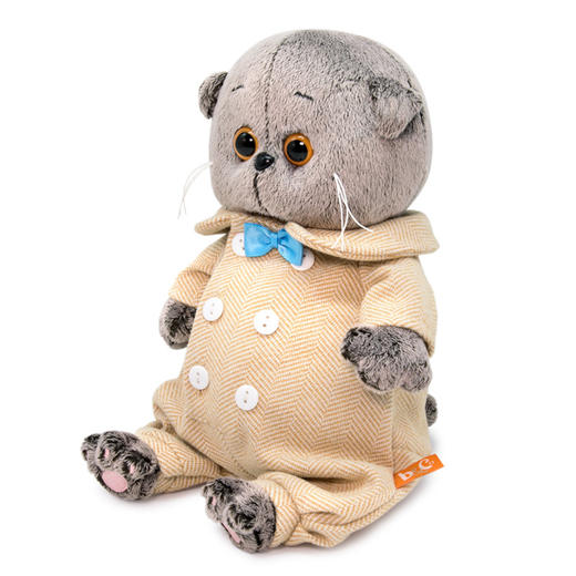 Budibasa 宝喜可宝贝猫+粗花呢服装, 20cm (毛绒玩具)BUDCBB-091 商品图1