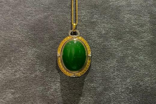 【御珠宫坊】金镶碧玉吊坠 商品图0