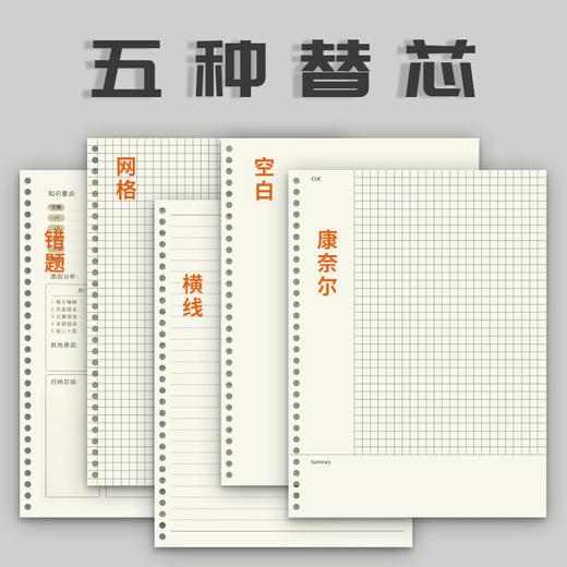 【福利】活页笔记本线圈本简约大学生笔记本子加厚活页本考研笔记练习本 商品图1