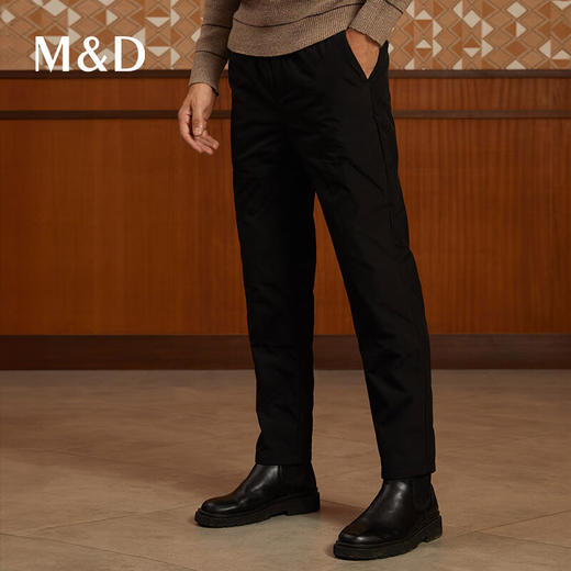 MD名盾男士羽绒裤秋冬白鸭绒长裤商务休闲直筒裤青年保暖加绒秋裤 商品图1