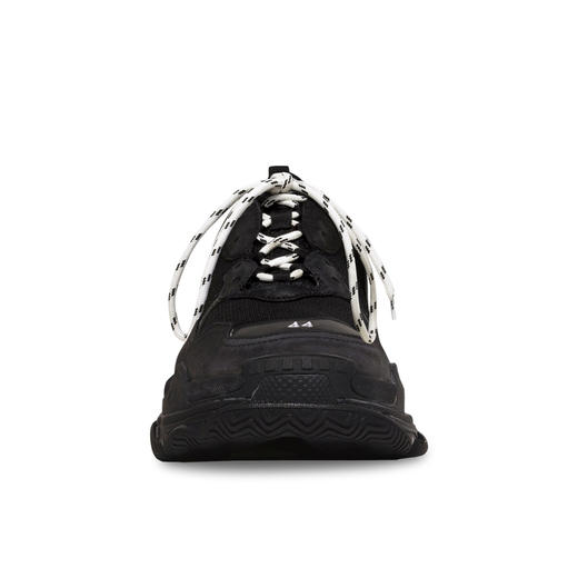 【一】BALENCIAGA 巴黎世家 男士刺绣徽标双层泡沫网布老爹鞋 黑色 534217 W2CA1 1000 商品图1