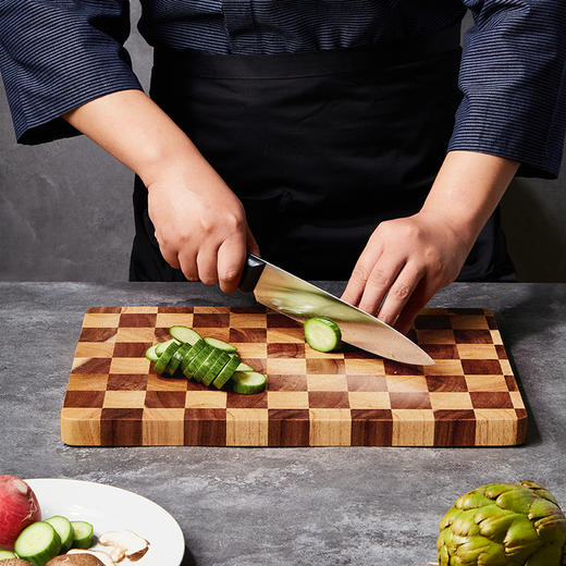 神田 | 绣渤意相思木棋盘格砧板大号/小号 商品图3