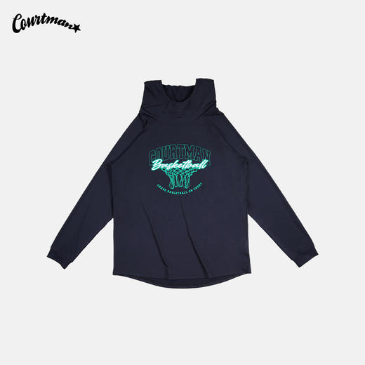 【福利大放送】COURTMAN野球帝字母印花连帽速干长袖投篮服B款 商品图1