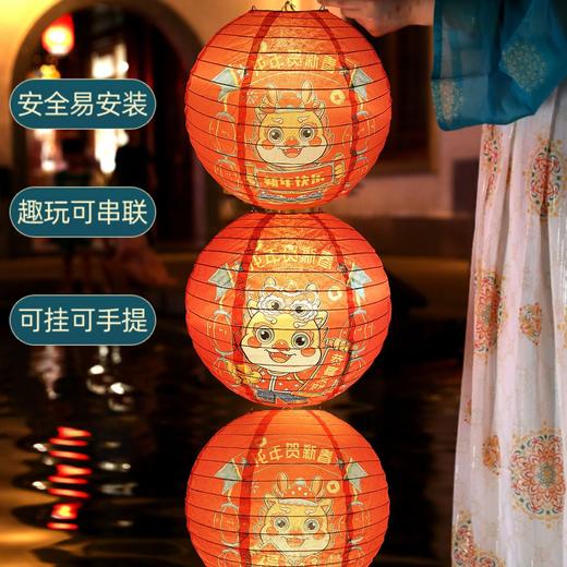 【装饰氛围感❗️蛇年纸灯笼】新款国潮蛇年纸灯笼春节装饰卡通蛇年灯笼儿童喜庆手提灯笼发光 商品图2