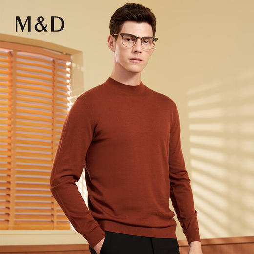 MD名盾男士圆领羊毛衫秋冬新款纯羊毛商务休闲套头针织毛衫08574 商品图2