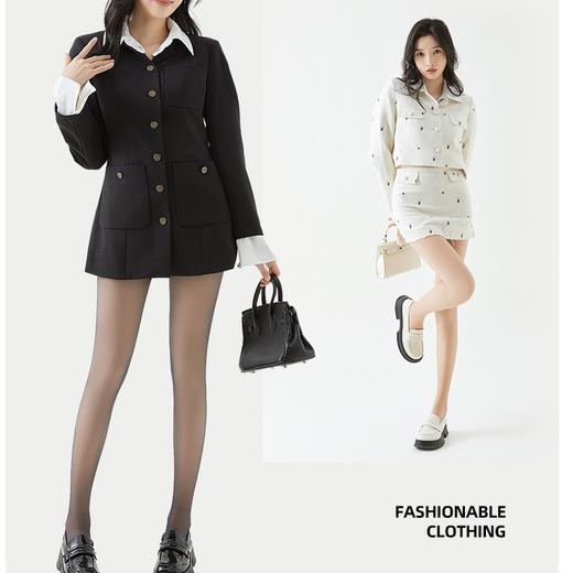 MAD NONO秋冬女团光腿神器腿精幂式黑丝双层裸感防勾丝加绒打底袜 商品图5