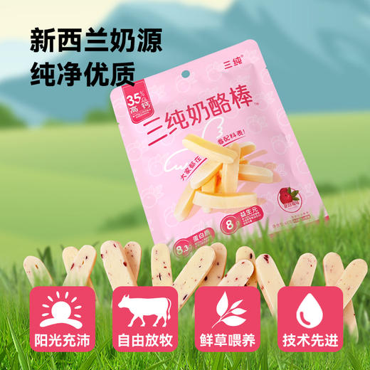 【三纯家好吃的零食都在这里】 干净配料表 健康好吃 高钙鲜乳条、烤酸奶皮、奶酪棒、每一样都值得品鉴 商品图5