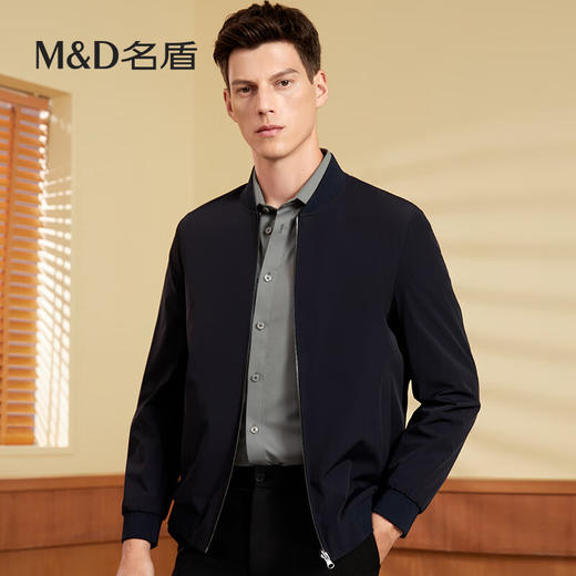 【名盾】MD名盾立领夹克男秋冬新款双面穿外套商务休闲91555 商品图0