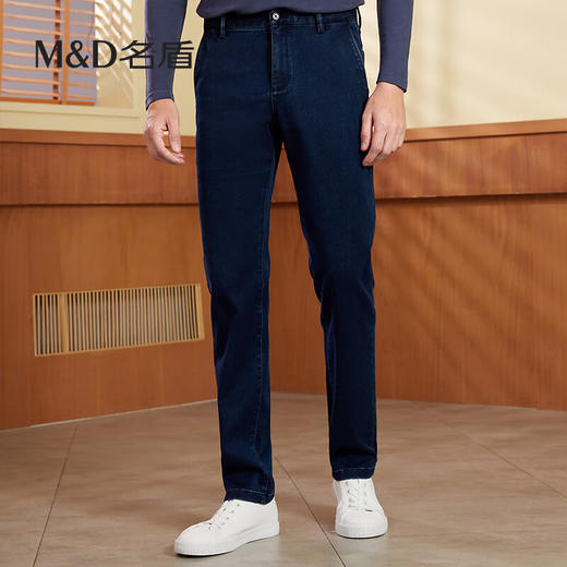 【名盾】MD名盾牛仔裤男秋冬新款商务休闲修身直筒长裤36551 商品图2
