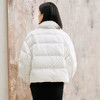 玳莎白色简约羽绒服女2023年冬季新款保暖立领面包服通勤百搭短外套  DD41303 商品缩略图3