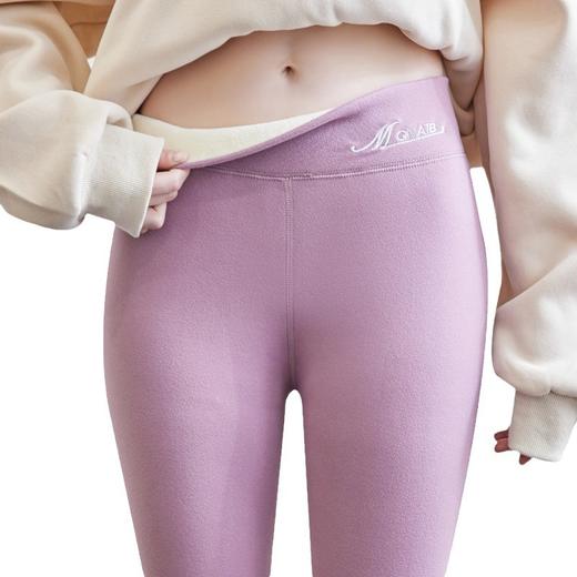 雀说 德绒保暖裤女加绒加厚高腰棉裤打底裤H326 商品图3