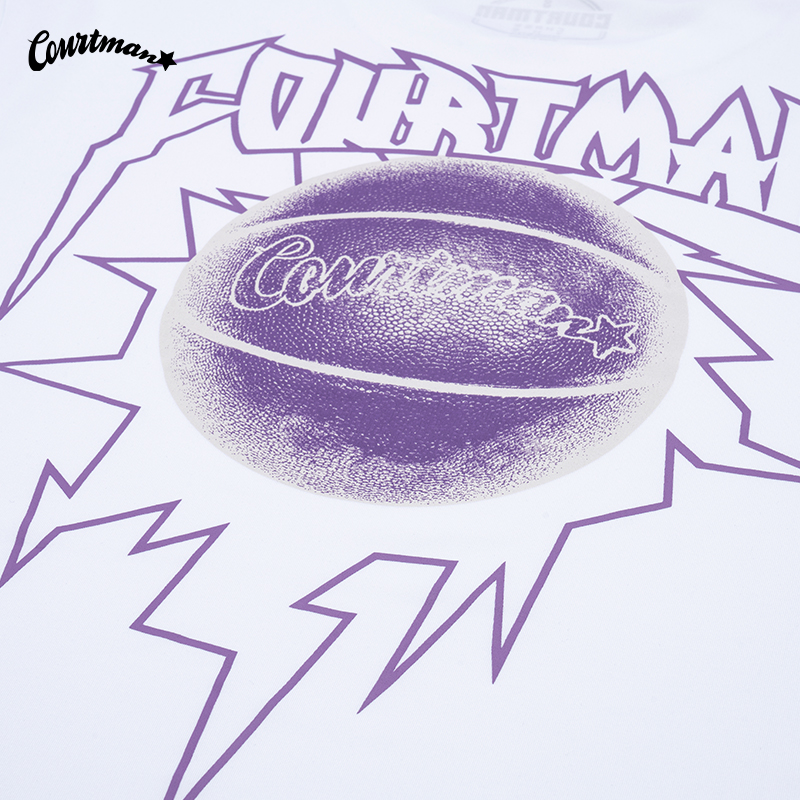 【后背篮球，雷电透气大图案设计】图案很个性张扬，面料舒适亲肤不起静电，最主要的是后背图案用了特殊工艺，透气不闷