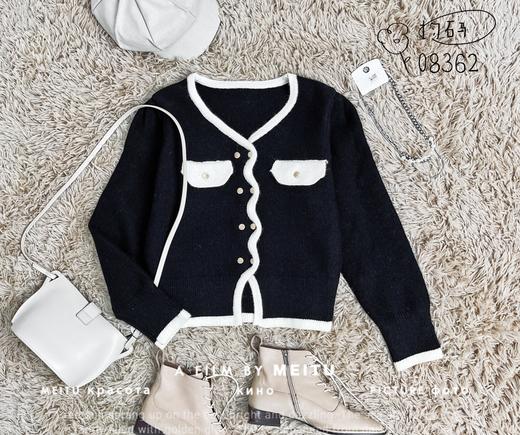 G08362#小香风撞色边外套 商品图0