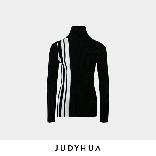 JUDYHUA 拼条设计针织毛衣 商品图4