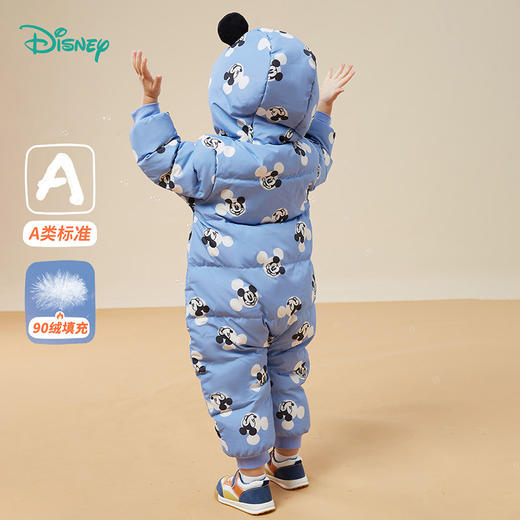 迪士尼秋冬新款防风保暖连体服男宝宝哈衣爬服234L959
 商品图2