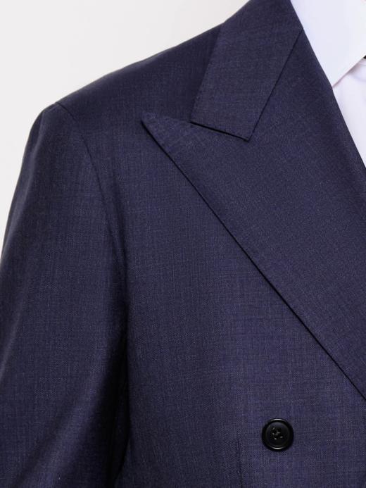 IL CERVO Super 120's 澳洲美丽诺羊毛藏蓝色全麻衬套装 商品图4