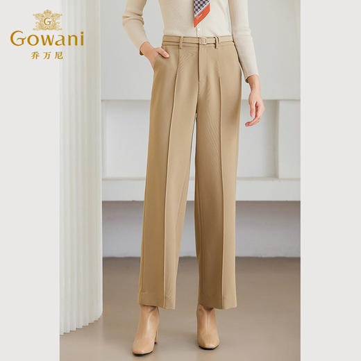 乔万尼裤子女秋冬新款直筒阔腿裤显瘦时髦ET4F907 商品图1