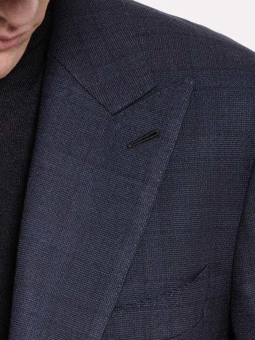 IL CERVO Super 120's 澳洲美丽诺羊毛灰色格纹全麻衬套装 商品图4