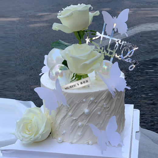 蝴蝶与鲜花蛋糕S91 商品图0