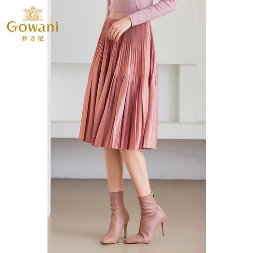 乔万尼秋冬新款半身裙气质高级感百搭百褶裙ET4D973 商品图2