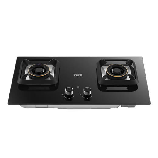 万家乐家用嵌入式双眼燃气灶 JZT/Y-V2(B) 玻璃面板 全进风5.0kW大火力 商品图0