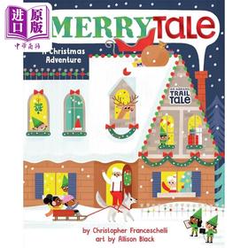 【中商原版】An Abrams Trail Tale Merrytale 足迹故事 圣诞故事 英文原版进口图书 儿童绘本 折叠页纸板书 故事图画书