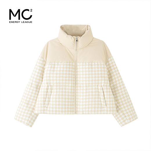 立领小香风千鸟格粗花呢拼接面包服Y3241629 商品图3