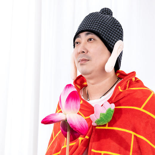 【开启佛系模式！佛系青年3件套】毛毯办公室午睡毯睡觉抱枕毯子两用二合一三件套袈裟 商品图1