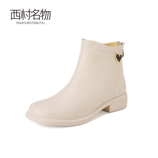 西村名物2023秋冬季新款秋季瘦靴英伦风切尔西靴低筒时尚靴T23DS45941 商品图1