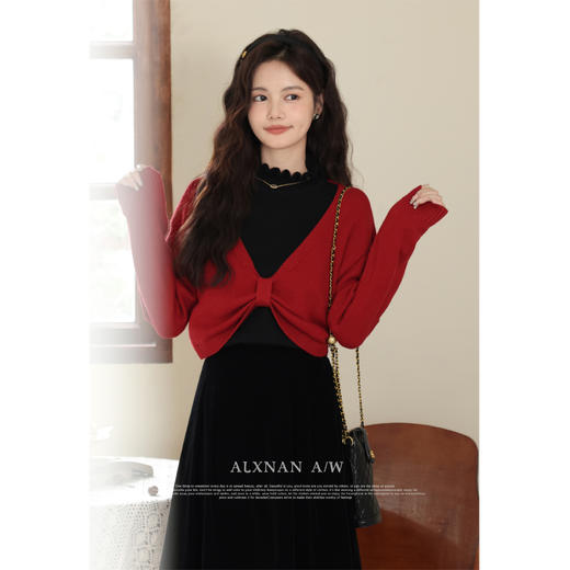 鹿向南《朗姆红酒》  酒红色毛衣LXN32660 商品图0