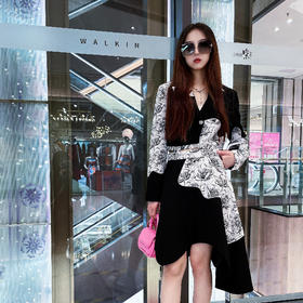 售罄-不规则撞色套装LZ3A12玉頩色外套上衣